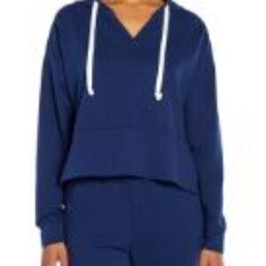 Three Dots NWT Hooded Cropped Sweatshirt Sz XS